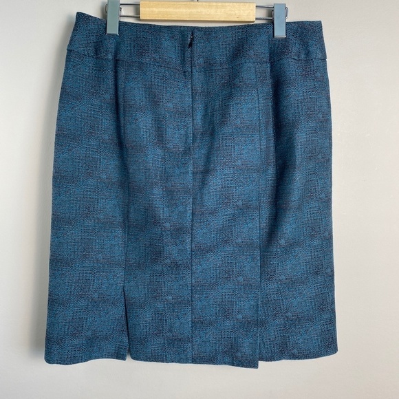 Ann Taylor Women's Teal/Black Mini Pencil Skirt Size 10 Straight Short Lined - Picture 4 of 14